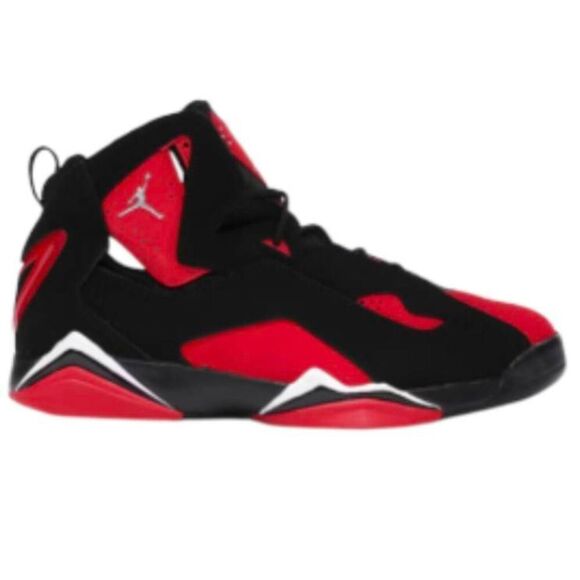 NIKE Air Jordan True Flight 'Black Red' Sneakers Size 8.5 - Picture 1 of 9